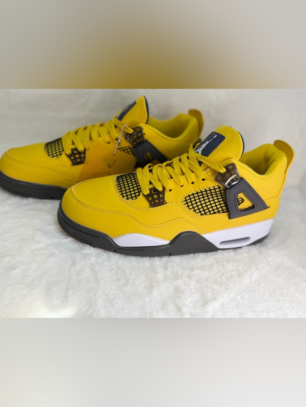 Jordan Yellow and Gray Low-Top Sneakers
